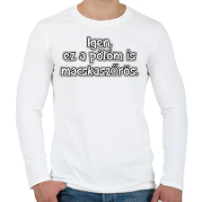 PRINTFASHION Macskaszőrös - Férfi hosszú ujjú póló - Fehér férfi póló