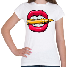 PRINTFASHION Mad lips - Női póló - Fehér női póló