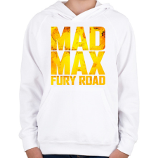 PRINTFASHION Mad Max - Gyerek kapucnis pulóver - Fehér gyerek pulóver, kardigán