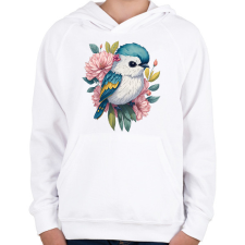 PRINTFASHION Madár bébi - Gyerek kapucnis pulóver - Fehér gyerek pulóver, kardigán