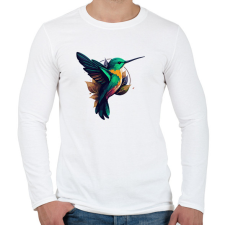 PRINTFASHION Madár - Férfi hosszú ujjú póló - Fehér férfi póló