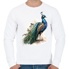 PRINTFASHION madár - Férfi pulóver - Fehér