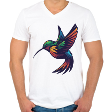 PRINTFASHION Madár  - Férfi V-nyakú póló - Fehér férfi póló