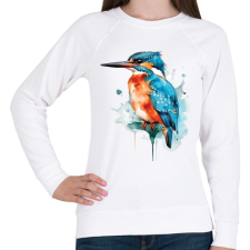 PRINTFASHION madár - Női pulóver - Fehér női pulóver, kardigán
