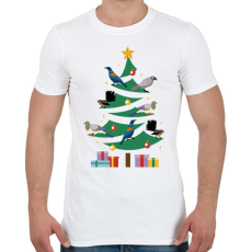 PRINTFASHION Madaras karácsonyfa - Férfi póló - Fehér
