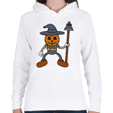 PRINTFASHION Madárijesztő - Női kapucnis pulóver - Fehér női pulóver, kardigán