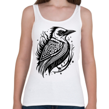 PRINTFASHION madárka - Női atléta - Fehér női trikó