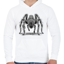 PRINTFASHION Madárpók / Tarantula / Pók rajz - Férfi kapucnis pulóver - Fehér férfi pulóver, kardigán