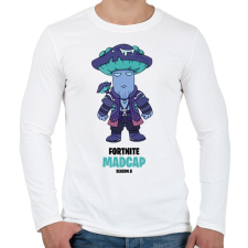 PRINTFASHION Madcap - Fortnite Season 8 - Férfi hosszú ujjú póló - Fehér férfi póló