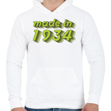 PRINTFASHION made-in-1934-green-grey - Férfi kapucnis pulóver - Fehér férfi pulóver, kardigán