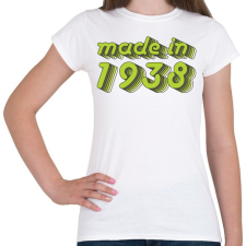 PRINTFASHION made-in-1938-green-grey - Női póló - Fehér női póló