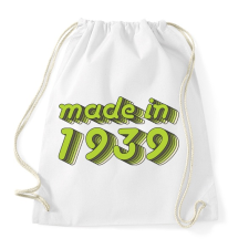 PRINTFASHION made-in-1939-green-grey - Sportzsák, Tornazsák - Fehér tornazsák