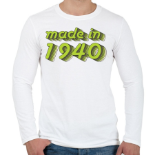 PRINTFASHION made-in-1940-green-grey - Férfi hosszú ujjú póló - Fehér férfi póló