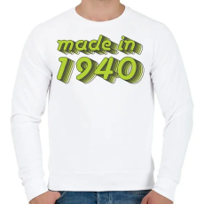 PRINTFASHION made-in-1940-green-grey - Férfi pulóver - Fehér