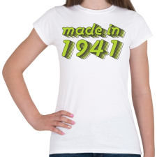 PRINTFASHION made-in-1941-green-grey - Női póló - Fehér női póló