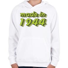 PRINTFASHION made-in-1944-green-grey - Gyerek kapucnis pulóver - Fehér