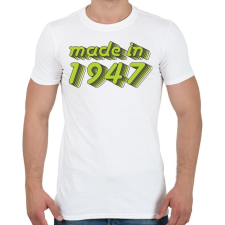 PRINTFASHION made-in-1947-green-grey - Férfi póló - Fehér férfi póló