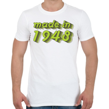 PRINTFASHION made-in-1948-green-grey - Férfi póló - Fehér férfi póló