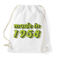 PRINTFASHION made-in-1958-green-grey - Sportzsák, Tornazsák - Fehér tornazsák