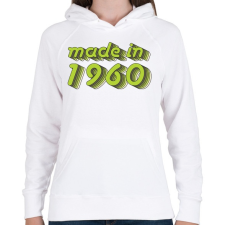 PRINTFASHION made-in-1960-green-grey - Női kapucnis pulóver - Fehér női pulóver, kardigán