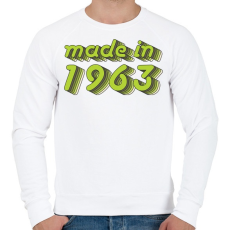 PRINTFASHION made-in-1963-green-grey - Férfi pulóver - Fehér