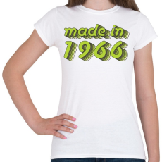 PRINTFASHION made-in-1966-green-grey - Női póló - Fehér