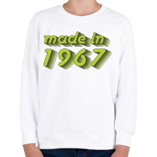 PRINTFASHION made-in-1967-green-grey - Gyerek pulóver - Fehér gyerek pulóver, kardigán