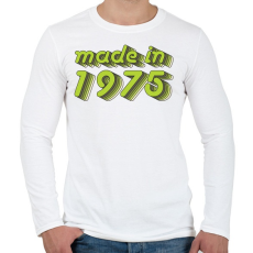 PRINTFASHION made-in-1975-green-grey - Férfi hosszú ujjú póló - Fehér