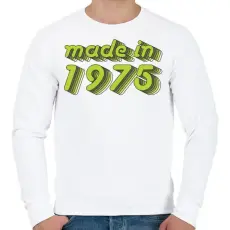 PRINTFASHION made-in-1975-green-grey - Férfi pulóver - Fehér