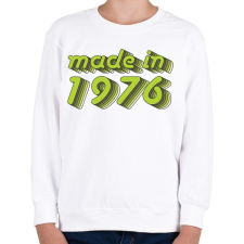 PRINTFASHION made-in-1976-green-grey - Gyerek pulóver - Fehér gyerek pulóver, kardigán