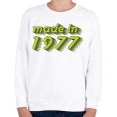 PRINTFASHION made-in-1977-green-grey - Gyerek pulóver - Fehér