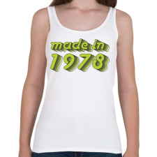 PRINTFASHION made-in-1978-green-grey - Női atléta - Fehér női trikó