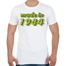 PRINTFASHION made-in-1984-green-grey - Férfi póló - Fehér férfi póló