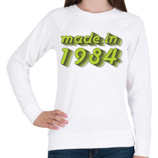 PRINTFASHION made-in-1984-green-grey - Női pulóver - Fehér női pulóver, kardigán