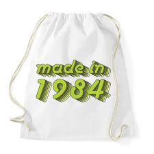 PRINTFASHION made-in-1984-green-grey - Sportzsák, Tornazsák - Fehér tornazsák