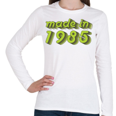 PRINTFASHION made-in-1985-green-grey - Női hosszú ujjú póló - Fehér