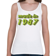PRINTFASHION made-in-1987-green-grey - Női atléta - Fehér