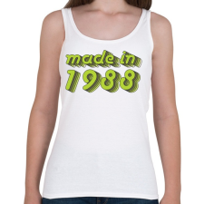 PRINTFASHION made-in-1988-green-grey - Női atléta - Fehér női trikó