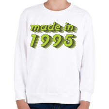 PRINTFASHION made-in-1995-green-grey - Gyerek pulóver - Fehér gyerek pulóver, kardigán