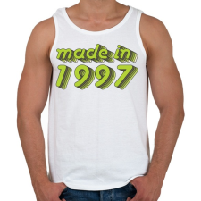 PRINTFASHION made-in-1997-green-grey - Férfi atléta - Fehér atléta, trikó