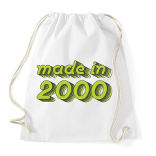 PRINTFASHION made-in-2000-green-grey - Sportzsák, Tornazsák - Fehér tornazsák
