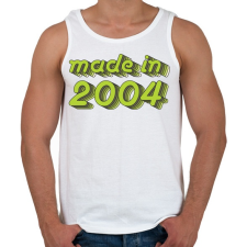 PRINTFASHION made-in-2004-green-grey - Férfi atléta - Fehér atléta, trikó