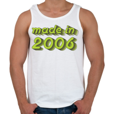 PRINTFASHION made-in-2006-green-grey - Férfi atléta - Fehér atléta, trikó