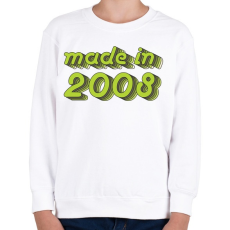 PRINTFASHION made-in-2008-green-grey - Gyerek pulóver - Fehér