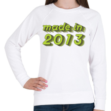 PRINTFASHION made-in-2013-green-grey - Női pulóver - Fehér női pulóver, kardigán