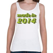 PRINTFASHION made-in-2014-green-grey - Női atléta - Fehér női trikó