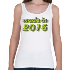 PRINTFASHION made-in-2015-green-grey - Női atléta - Fehér női trikó