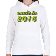 PRINTFASHION made-in-2015-green-grey - Női kapucnis pulóver - Fehér