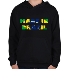 PRINTFASHION Made in Brazil - Gyerek kapucnis pulóver - Fekete gyerek pulóver, kardigán