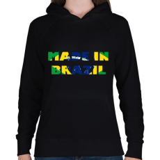 PRINTFASHION Made in Brazil - Női kapucnis pulóver - Fekete